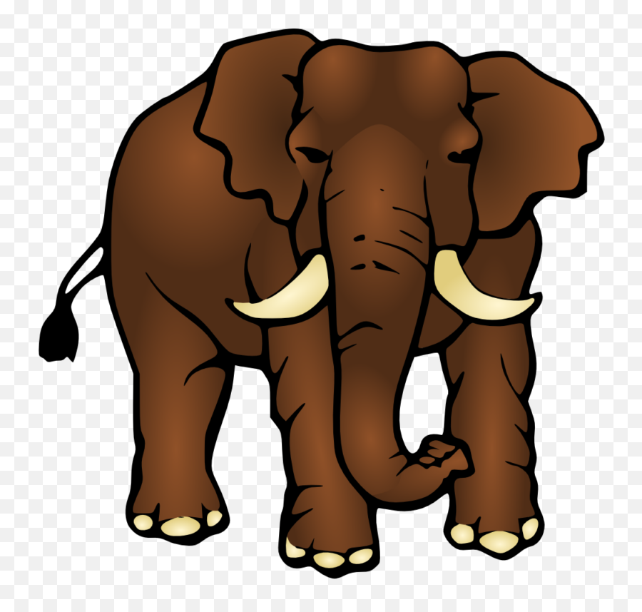Clipart Panda - Brown Elephant Clipart Emoji,Elephants Clipart
