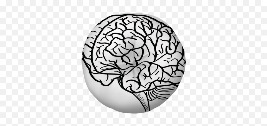 Human Brain Vector Outline Sketched Up - Brain Vector Full Emoji,Brain Outline Clipart