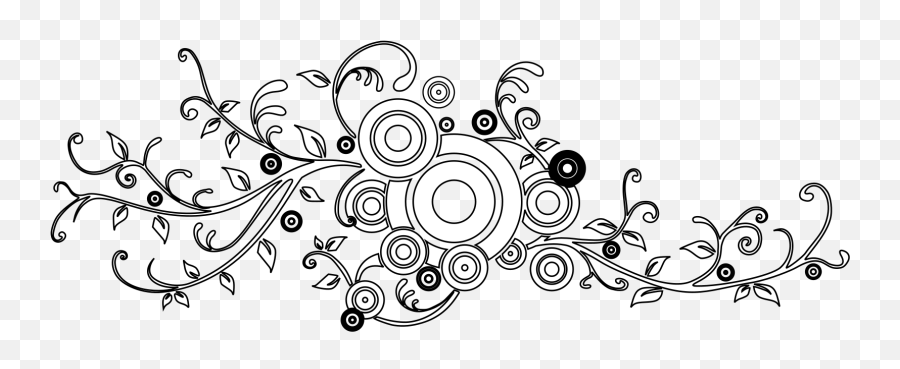 Swirl And Circles Bw Svg Vector Swirl And Circles Bw Clip Emoji,White Swirls Png