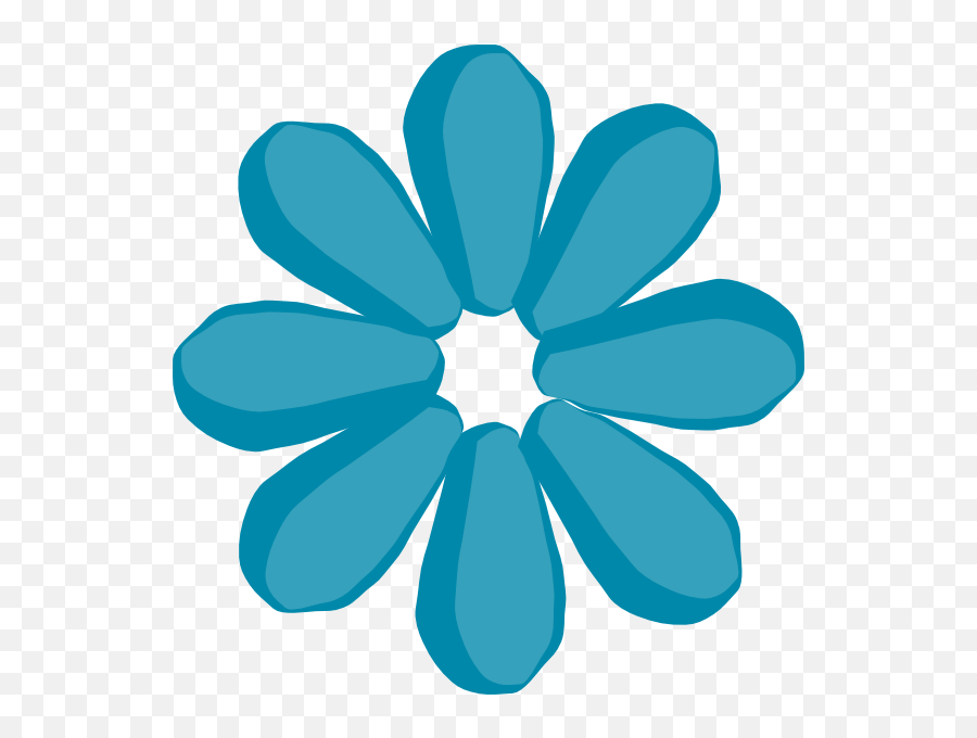 Blue Flower No Stem Clip Art At Clker - Clip Art Emoji,Stem Clipart