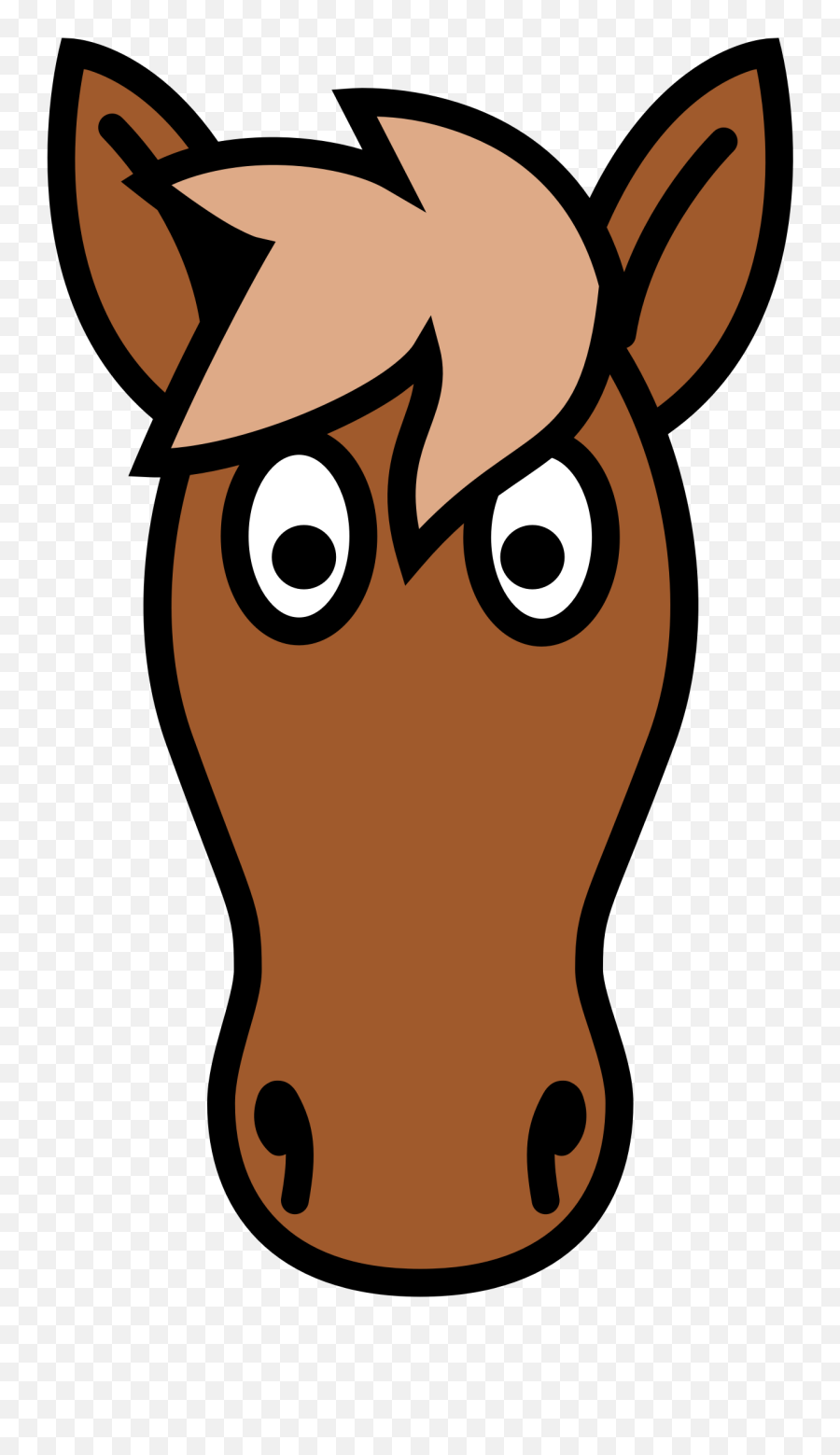Big Image - Cartoon Horse Head Clip Art Emoji,Horse Head Clipart