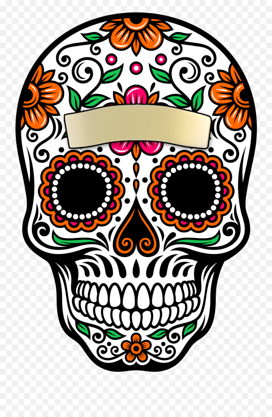 Los Muertos Skull - Dia De Los Muertos Skull Emoji,Dia De Los Muertos Clipart