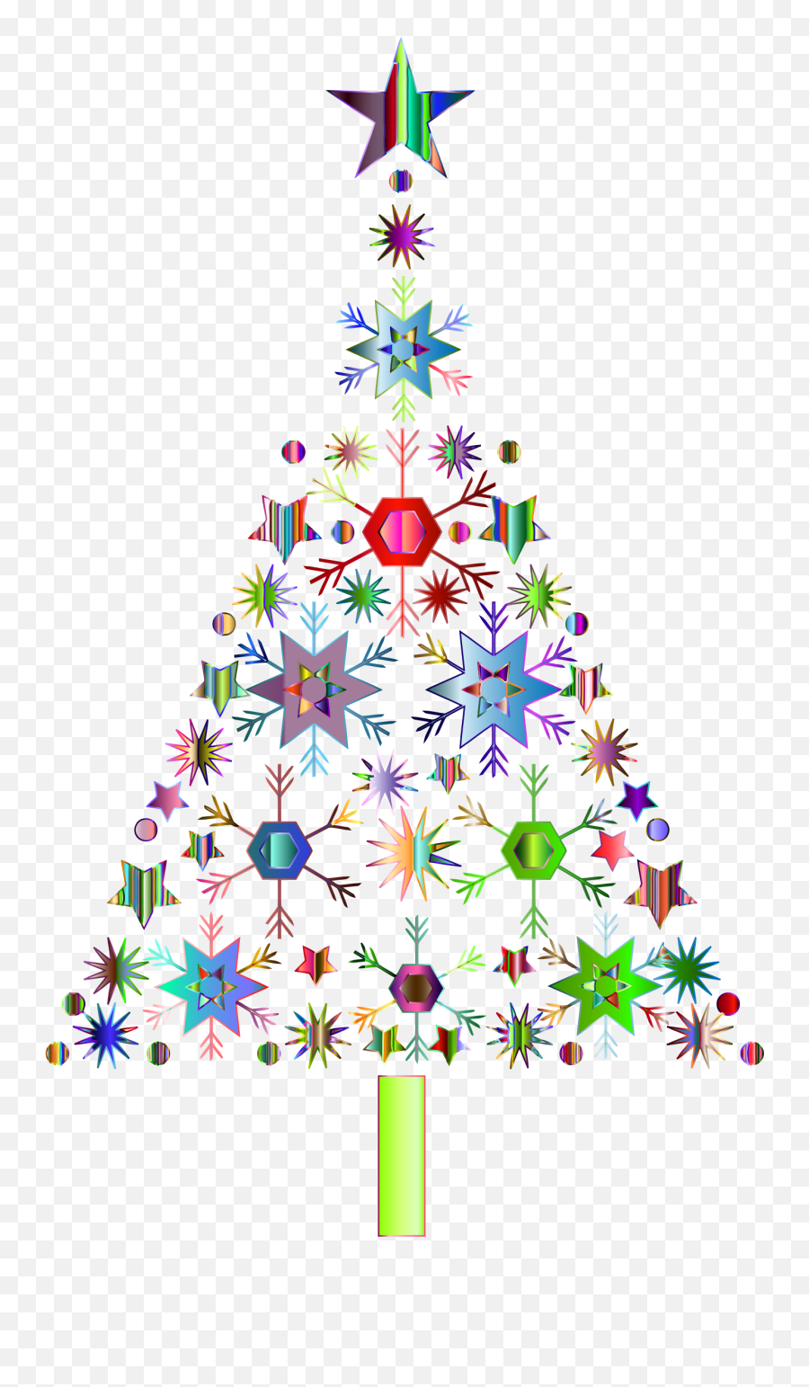 Christmas Snowflake Tree Clip Art - Clipart Abstract Transparent Christmas Tree Emoji,Christmas Tree Clipart