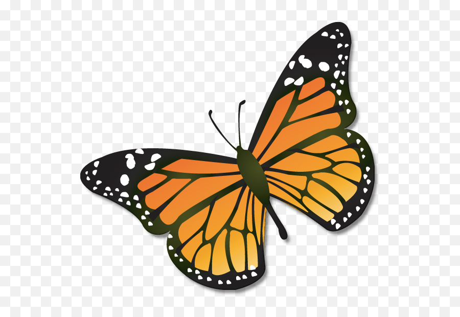 Clip Art Free Monarch Butterfly - Monarch Butterfly Clipart Emoji,Caterpillar Clipart