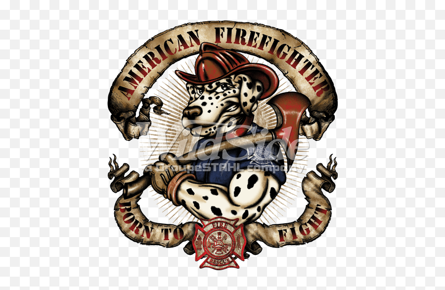 Download American Firefighter Dalmation - Fire Department Logo With Dalmations Emoji,Firefighter Logo