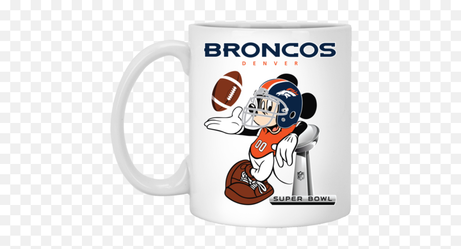 Nfl Denver Broncos Mickey Mouse Super Bowl Football White Emoji,Superbowl 53 Logo