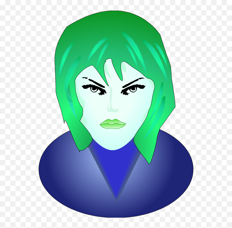 An Angry Woman With Green Eyes Emoji,Angry Faces Clipart