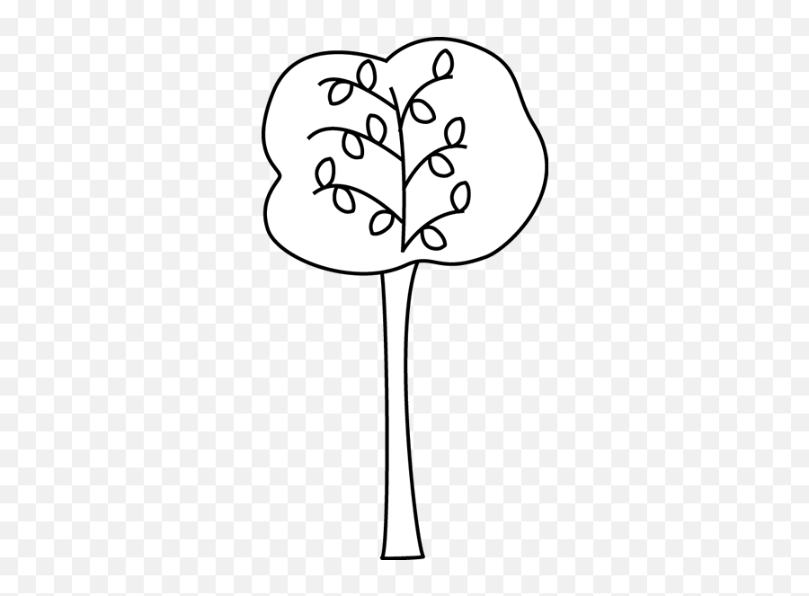 Tree Black And White Clip Art Trees - Lovely Emoji,Tree Clipart Black And White