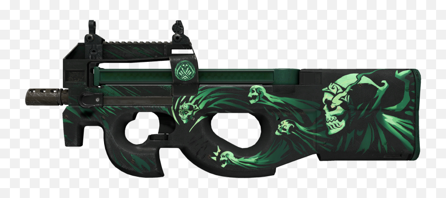 P90 Grim Large Rendering Cool Guns Guns Design Guns Emoji,Csgo Character Png