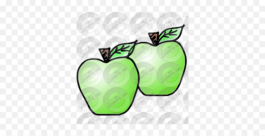 2 Green Apples Picture For Classroom Therapy Use - Great 2 Fresh Emoji,Apples Clipart