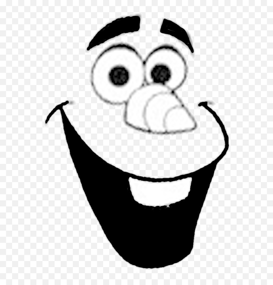 Olaf Clipart Black And White Olaf Black And White - Olaf Olaf Face Drawing Emoji,Olaf Clipart