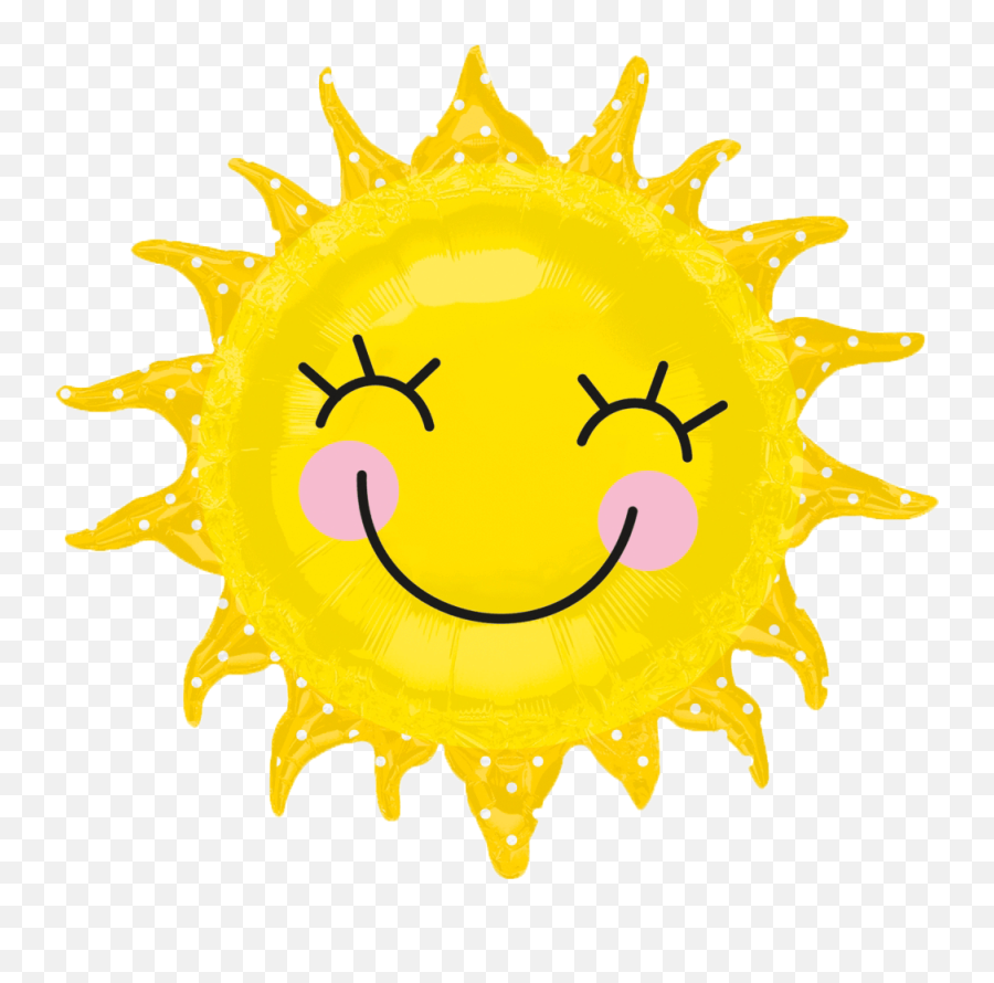 Smiley Sunshine Sun Balloon - Sun Balloon 1000x945 Png Happy Sun Emoji,Sunshine Clipart