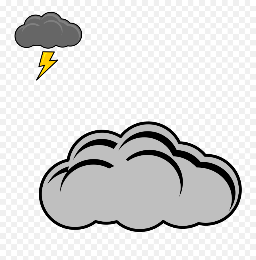 Download Thunder Clip Art At Clker Com - Thundercloud Clipart Emoji,Thunder Clipart