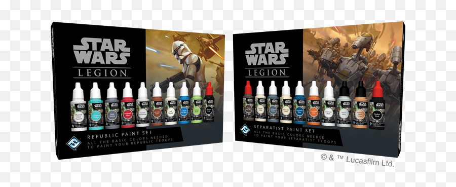 Enter The Clone Wars - Fantasy Flight Games Star Wars Legion Paint Set Emoji,Star Wars Republic Logo