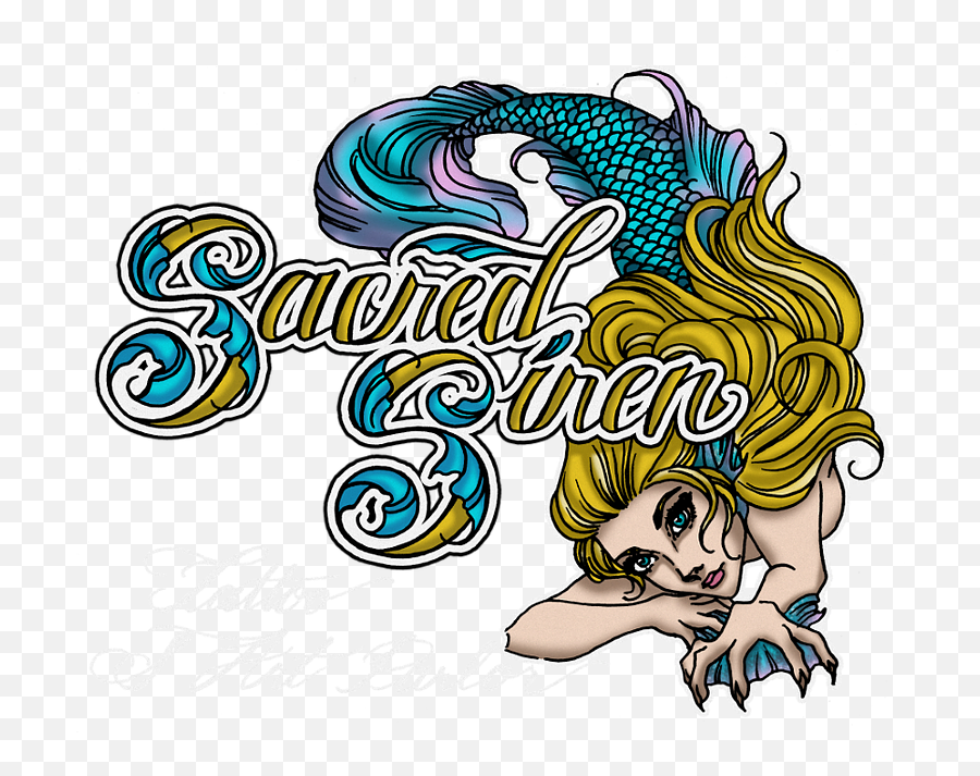 Sacred Siren Tattoo Art Parlor - Hair Design Emoji,Siren Logo