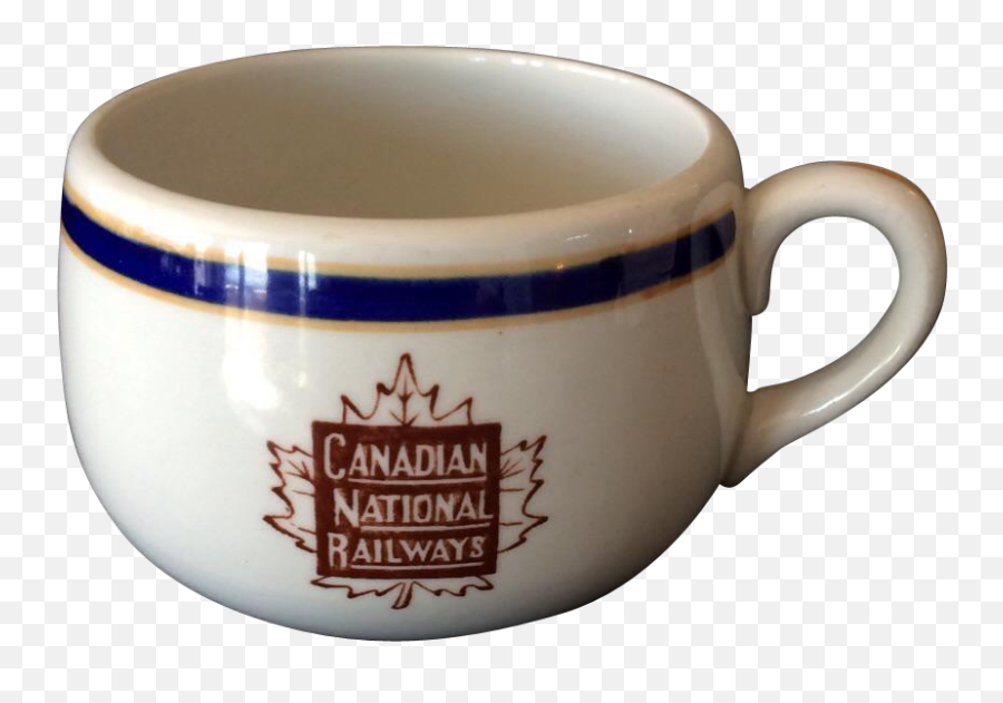 Canadian National Railways Cnr Cup With Maple Leaf Logo - Serveware Emoji,Maple Leaf Logo