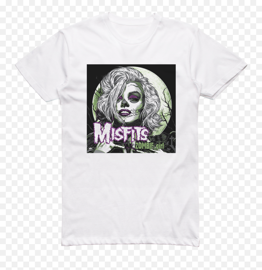 Misfits Vampire Girl Zombie Girl 2 Album Cover T - Shirt White Emoji,Zombie Girl Png