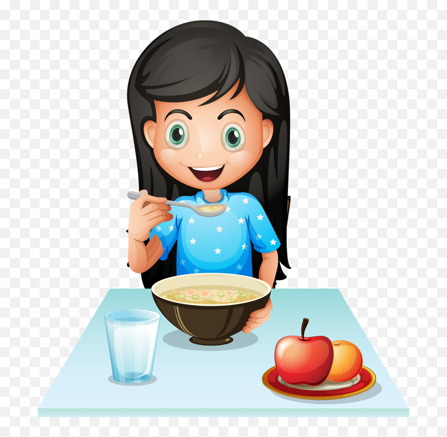 Breakfast Cereal Eating Fast Food Clip - Clipart Eating Breakfast Emoji,Cereal Clipart