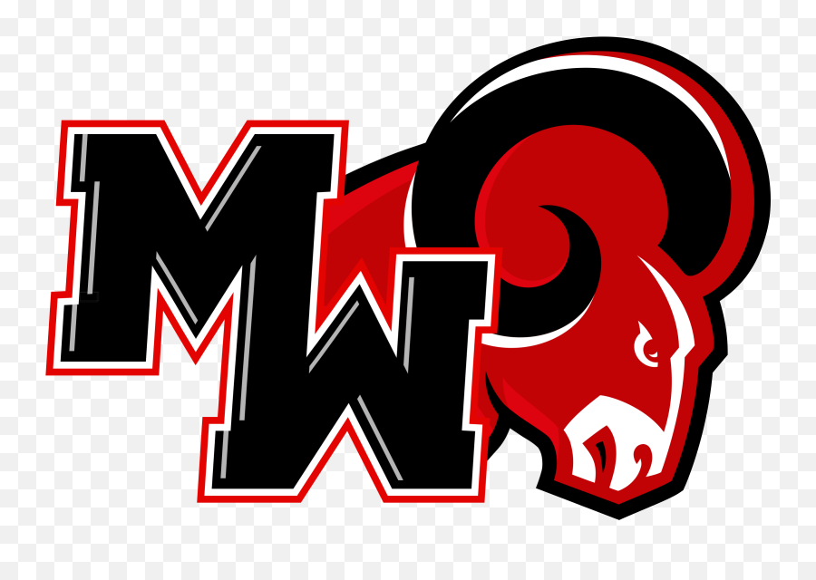 Download Hd Ram Head With Mw - Mineral Wells Rams Logo Mineral Wells Logo Emoji,Rams Logo