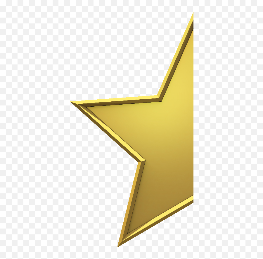 Gold Star - 3d Gold Star Png Clipart Full Size Clipart Half Golden Star Png Emoji,Gold Star Png