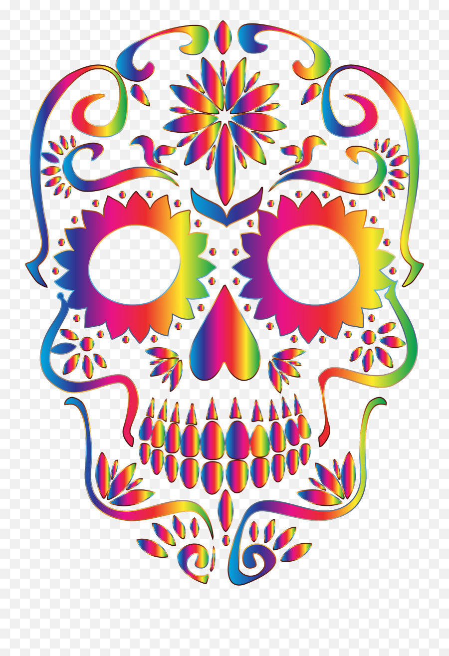 Clipart Skull Candy Skull Clipart - Sugar Skull Clipart Emoji,Sugar Skull Clipart
