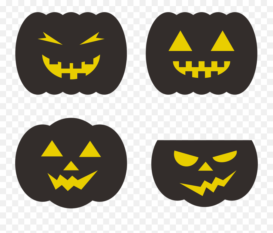 Halloween Pumpkin Harvest October Scary Facial - Pumpkin Pumpkin Emoji,Halloween Pumpkin Clipart
