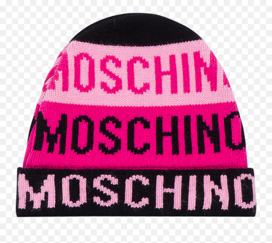 Knit Hat Pink Logo - Language Emoji,Moschino Logo