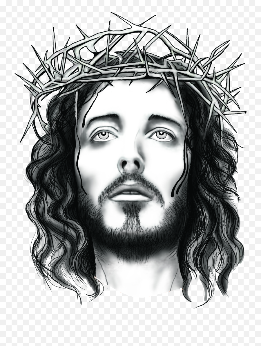 Download Free Png Jesus With Crown Of Thorns - Dlpngcom Jesus With Thorns Png Emoji,Crown Of Thorns Png