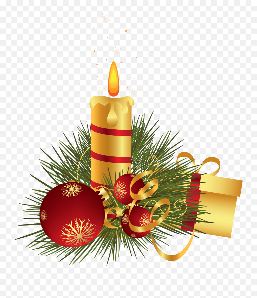 Christmas Candle Clip Art Transparent - Christmas Candle Png Transparent Emoji,Candle Clipart