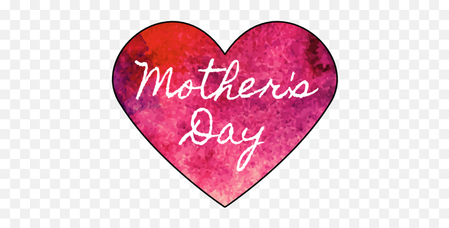 Mothers Day Watercolor Heart Sticker - Girly Emoji,Watercolor Heart Png