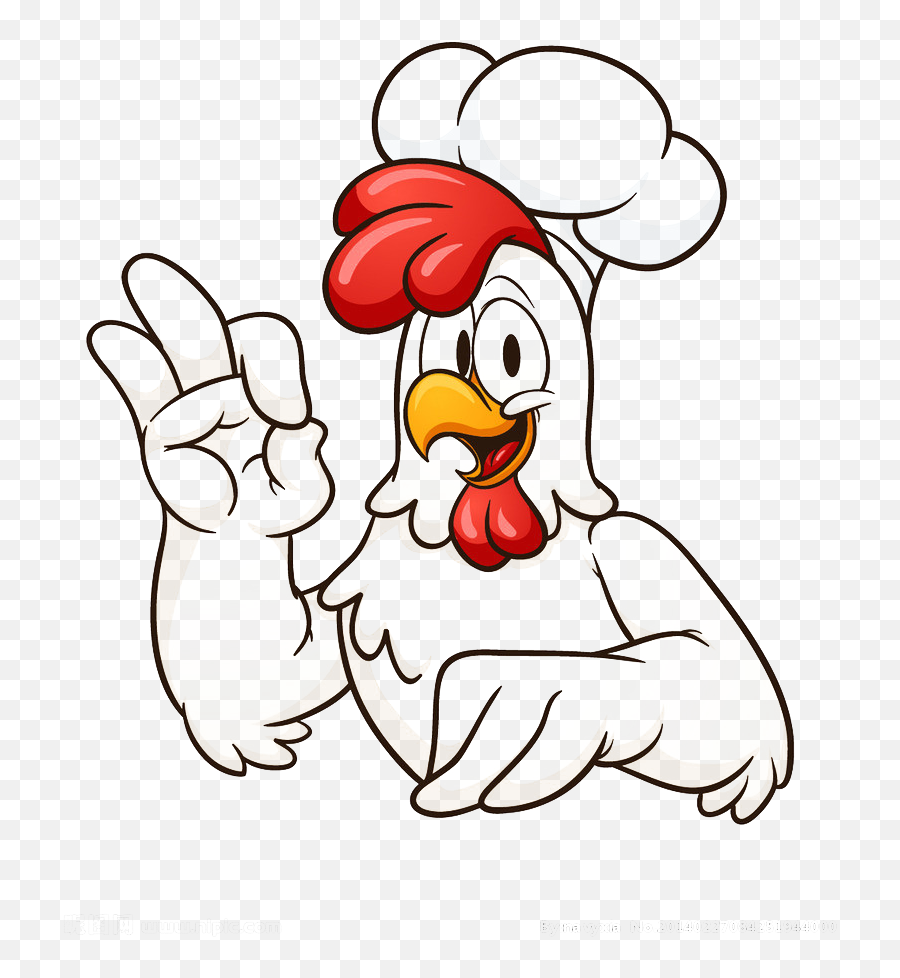 Chicken Meat Buffalo Wing Chef - Rooster Chef Emoji,Chicken Wing Clipart