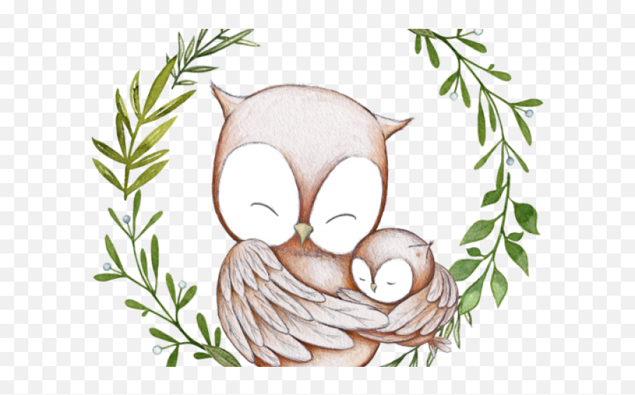 Owlet Clipart Woodland Theme - Soft Emoji,Mistletoe Transparent Background