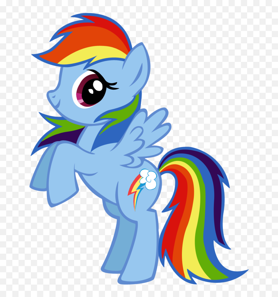 Clipart Of Rainbow My Little Pony Character Free Image Download - Rainbow Dash Little Pony Characters Emoji,Pony Clipart