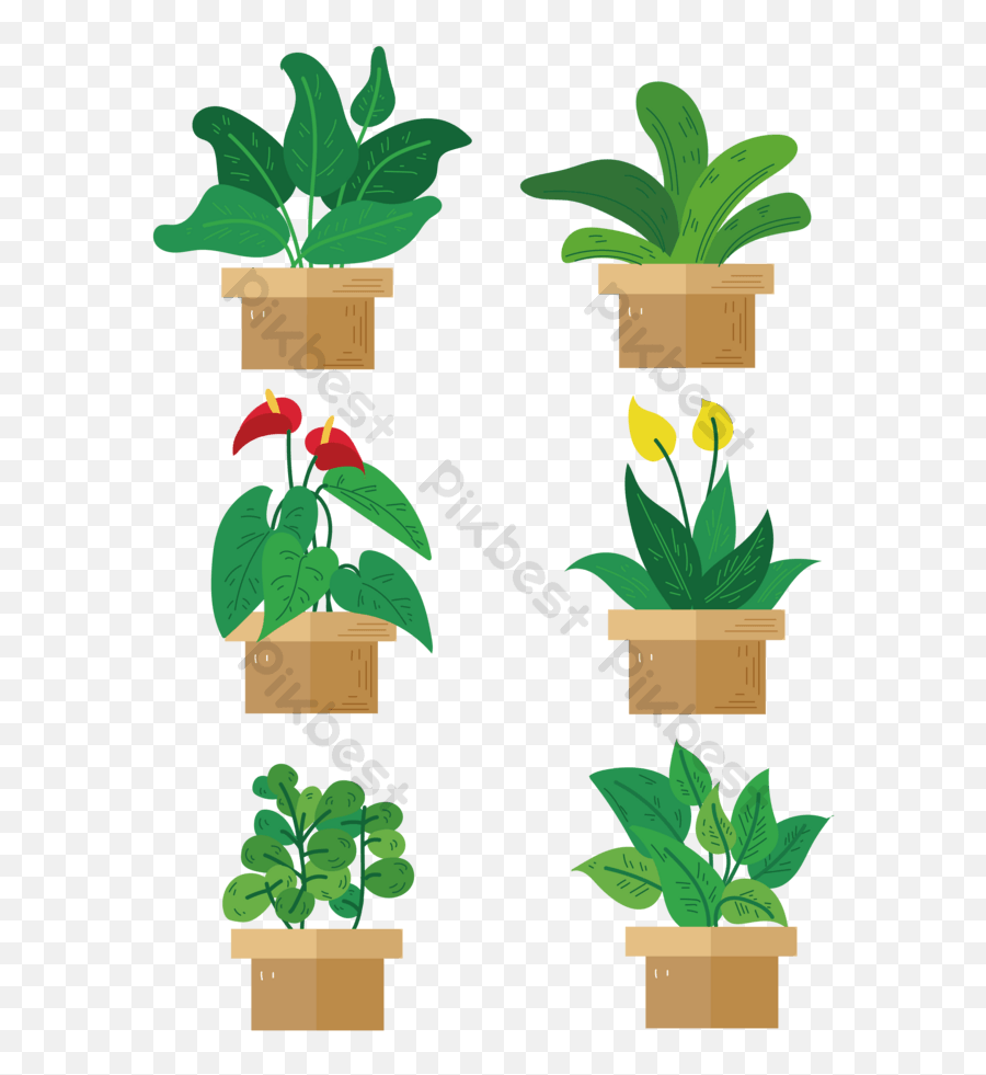 Gardening Green Plants Potted Design Elements Png Images Emoji,Potted Plant Transparent Background