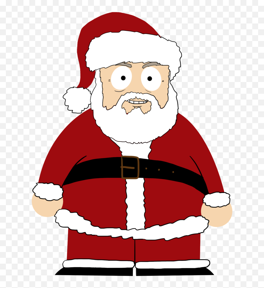 Download Hd Clipart Of A Cartoon Christmas Santa Claus Emoji,Santa Beard Transparent Background