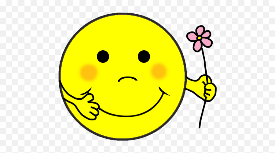 Smiley Face Clipart - Cute Flower Happy Face Clipart Emoji,Happy Face Clipart