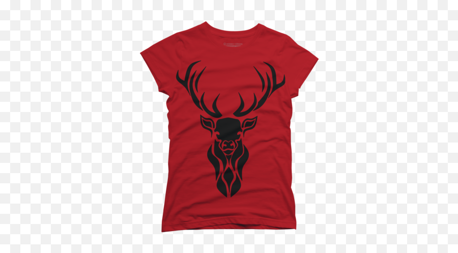 Best Deer Womenu0027s T - Shirts Design By Humans Emoji,Moose Silhouette Png
