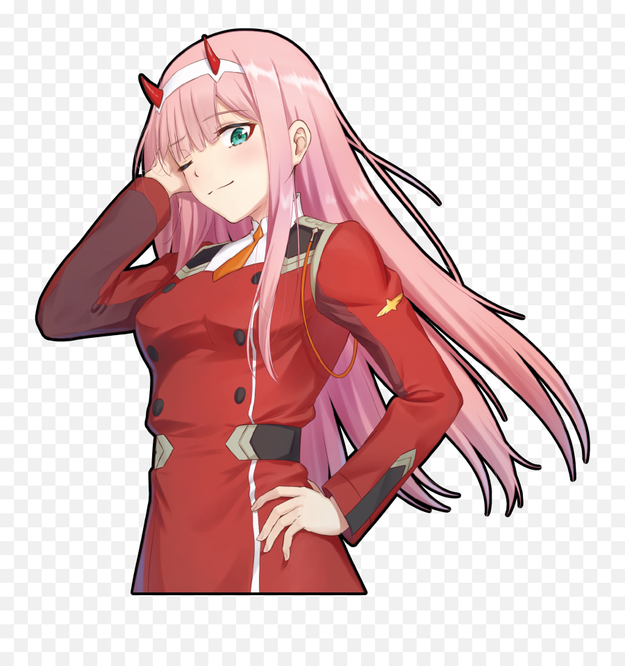 Darling In The Franxx - Zero Two Anime Decal Sticker Emoji,Lucoa Png