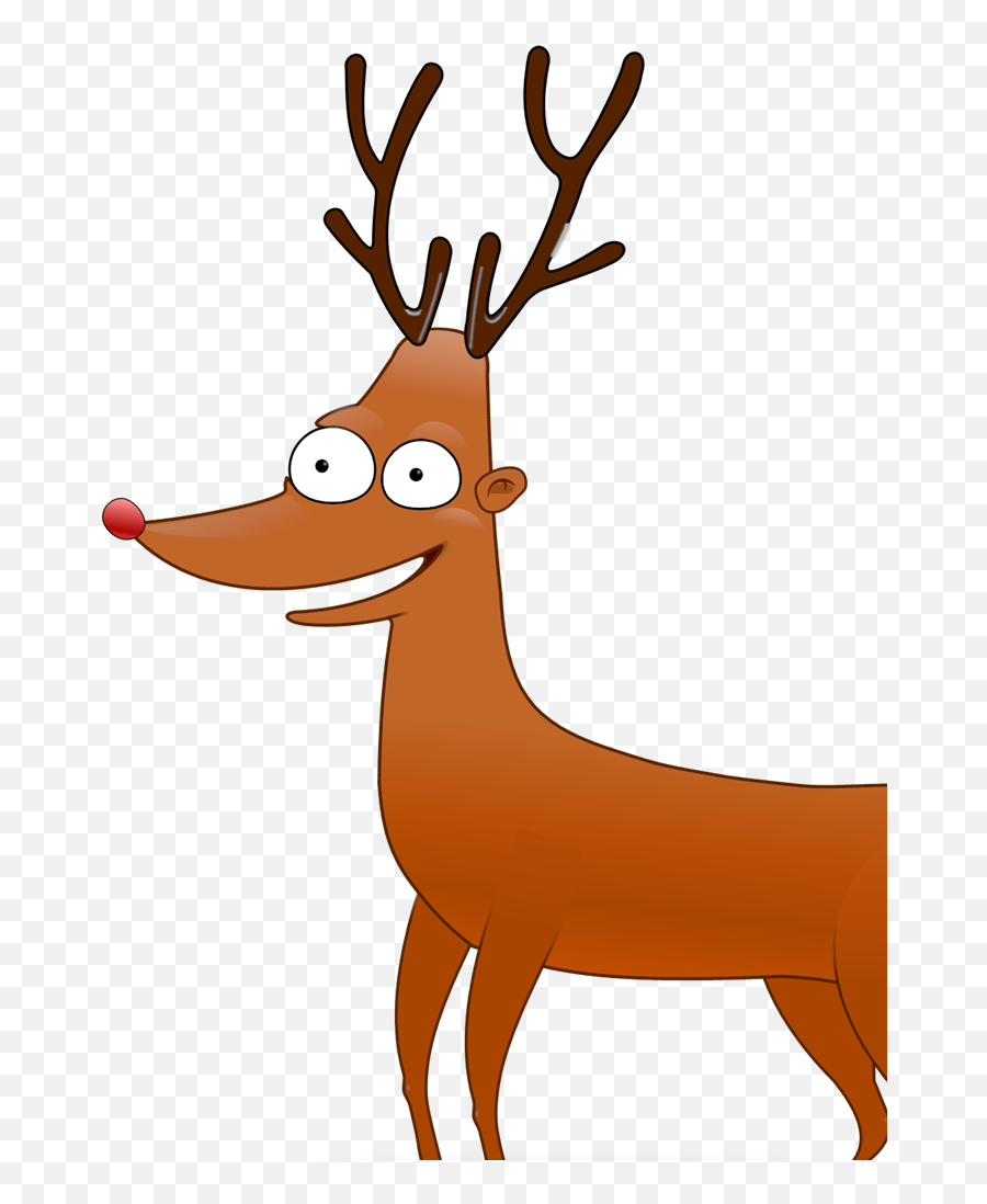 Cartoon Reindeer Svg Vector Cartoon Reindeer Clip Art - Svg Emoji,Clipart Reindeers