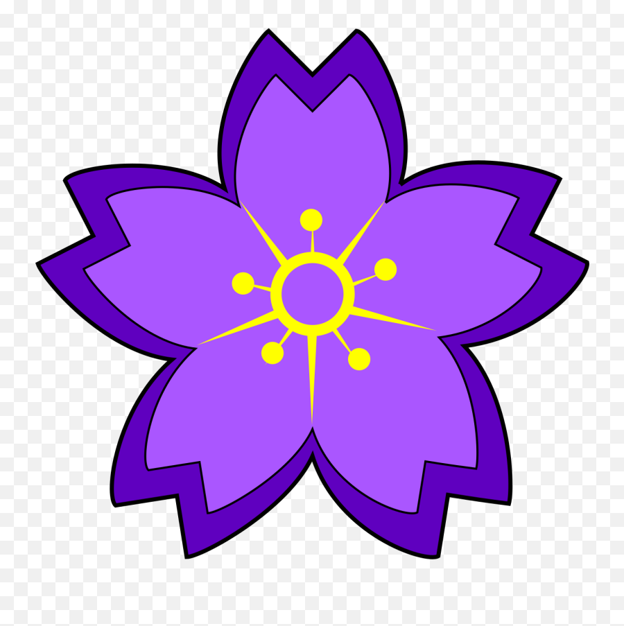 Floral Clipart Purple - Sakura Cross Stitch Pattern Png Sakura Emoji,Floral Pattern Png