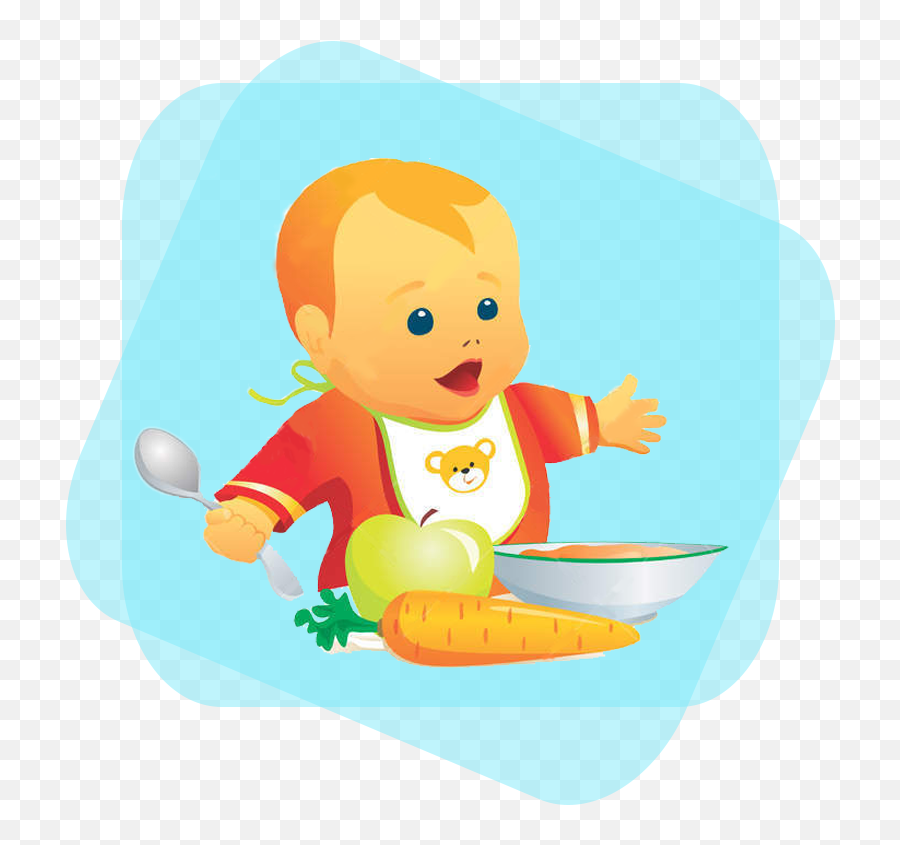 Peanuts Clipart Eating - Baby Eating Baby Food Clipart Emoji,Eat Clipart