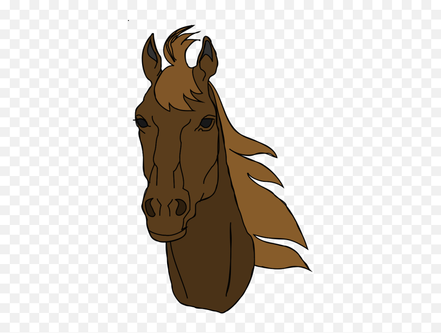 Horse Head Clip Art At Clker - Cartoon Horse Front Face Emoji,Horse Head Clipart