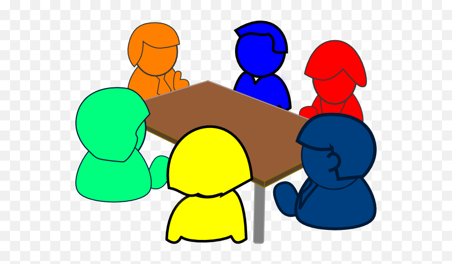 Clip Art Meeting Pictures - Table Group Clipart Emoji,Morning Meeting Clipart