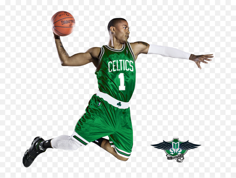 Derrick Rose Boston Celtics Psd Official Psds - Derrick Rose Dunk Emoji,Boston Celtics Logo