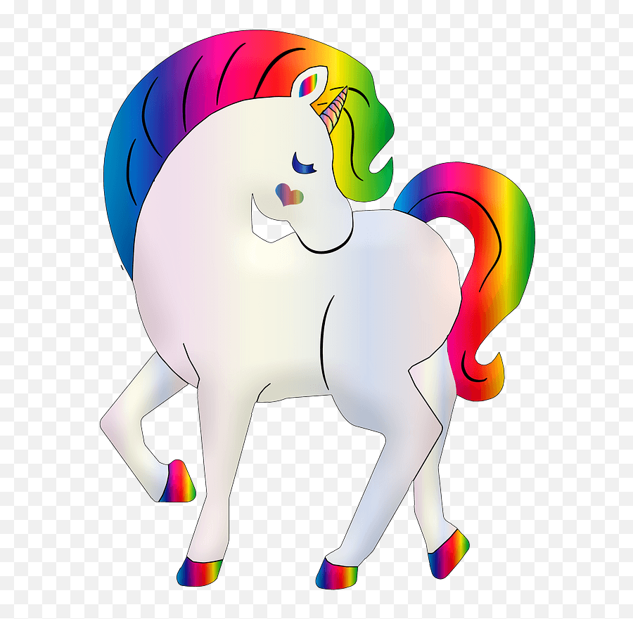 Rainbow Unicorn Clipart - Cute Rainbow Unicorn Unicorn Drawing Easy Emoji,Free Unicorn Clipart