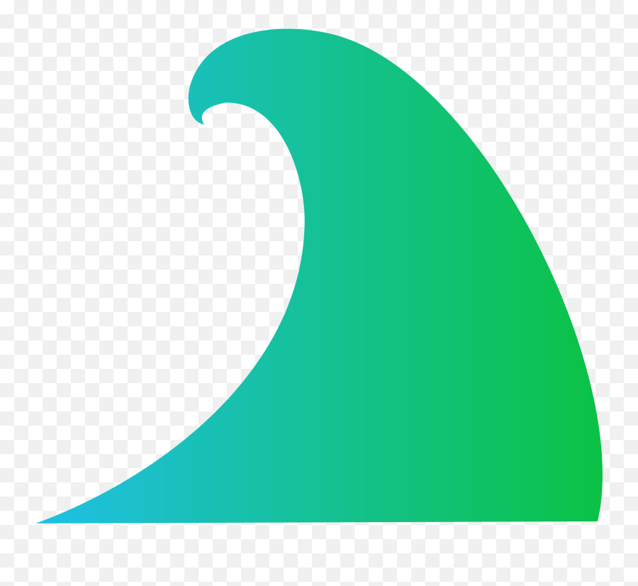 Green Waves Clipart Transparent - Green Waves Clip Art Emoji,Waves Clipart