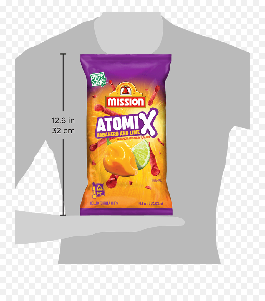 Atomix Habanero Lime Rolled Tortilla Chips - Atomix Mission Emoji,Takis Logo