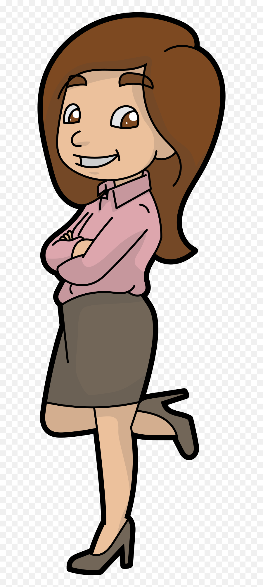 Filea Happy And Confident Cartoon Businesswomansvg Emoji,Cartoon Legs Png