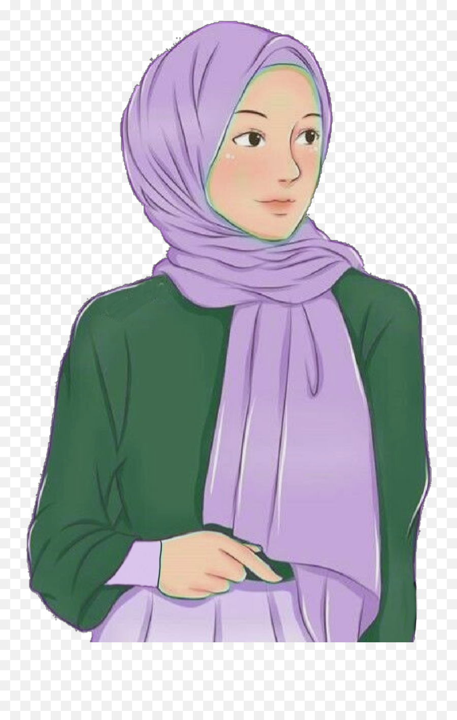 Muslim Moslem Islam Hijab Sticker By Jantwelayh Emoji,Hijab Clipart