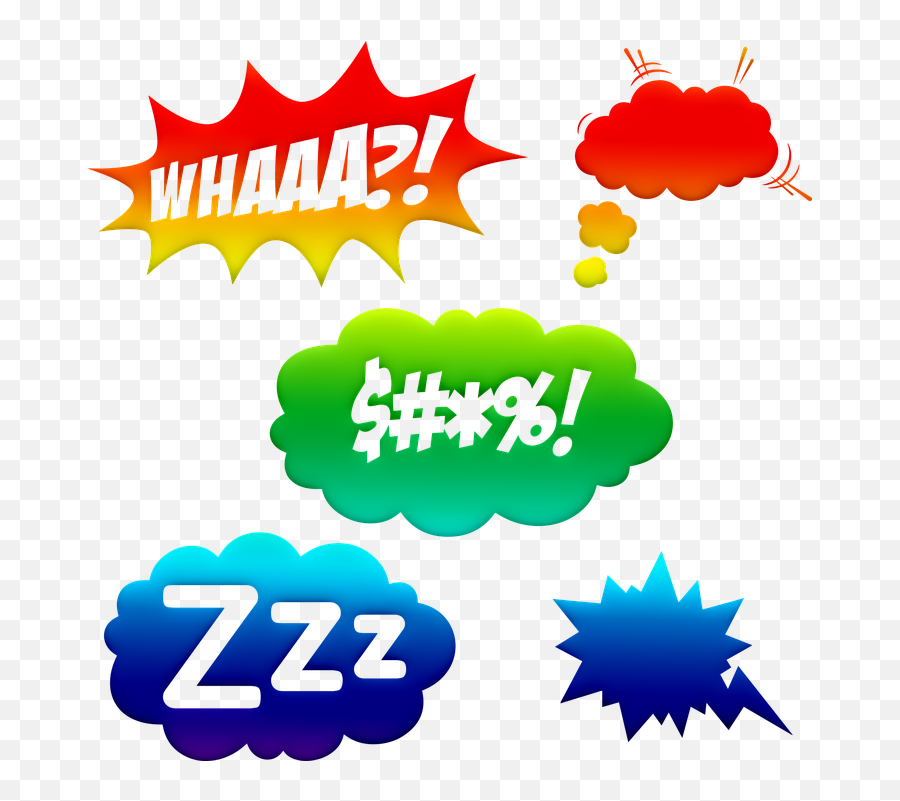 Speech Bubbles Comic - Free Image On Pixabay Emoji,Zzz Emoji Png